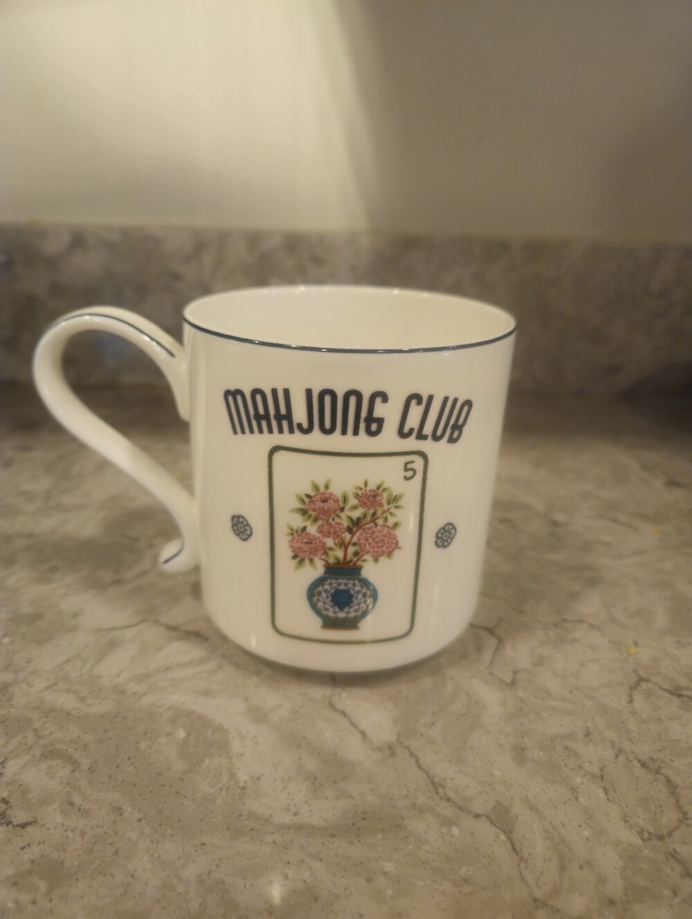 En Vogue Mahjong Club Tile Mug, Mahjong Gifts Ceramic Coffee Cup